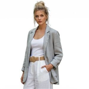 Oversized & Slouchy Linen Blazer